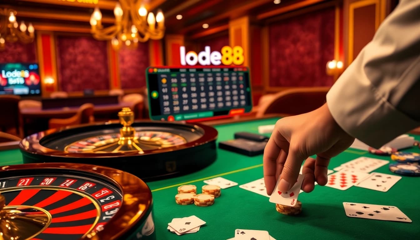 Place your bets on lode88 at a luxurious online casino table filled with excitement.