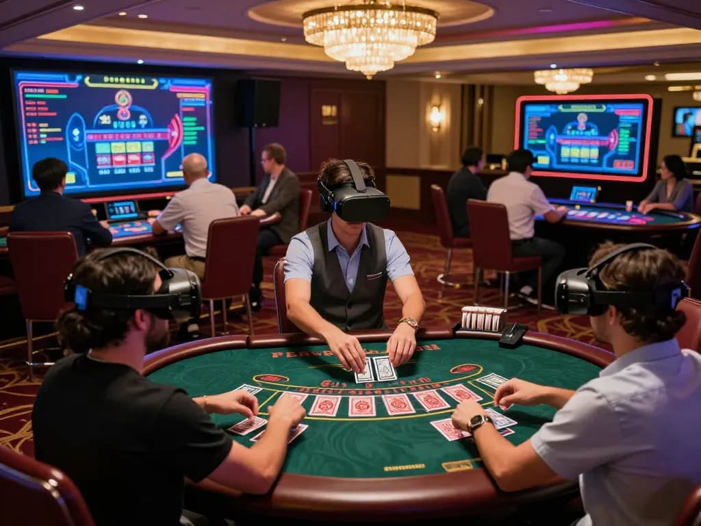 PH22 players immersed in a virtual reality casino experience with engaging gameplay at 3D tables.