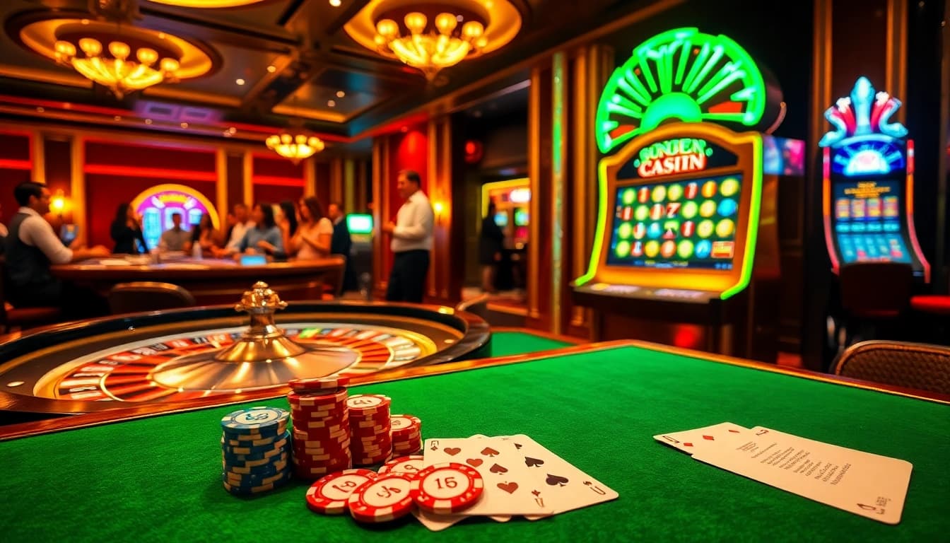 Players enjoy winning strategies at 58WIN's luxurious casino, featuring roulette, slots, and poker.