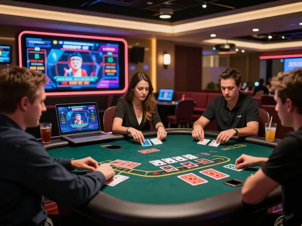 Players enjoying HM88 blackjack online, showcasing immersive game interface and engaging moments.