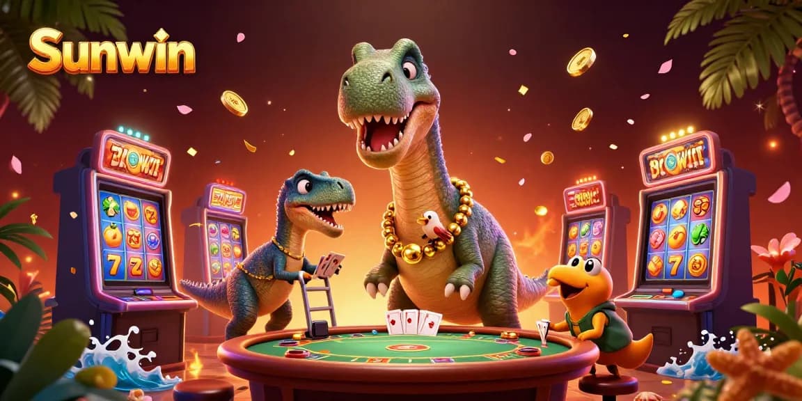 Play thrilling slots at Sunwin while a giant brontosaurus watches over the game!