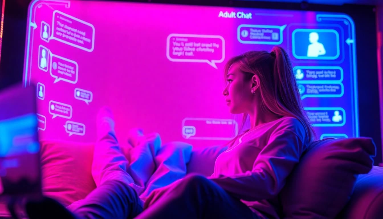 Engaging ai chat porn interface showcasing a futuristic AI chatbot interaction.