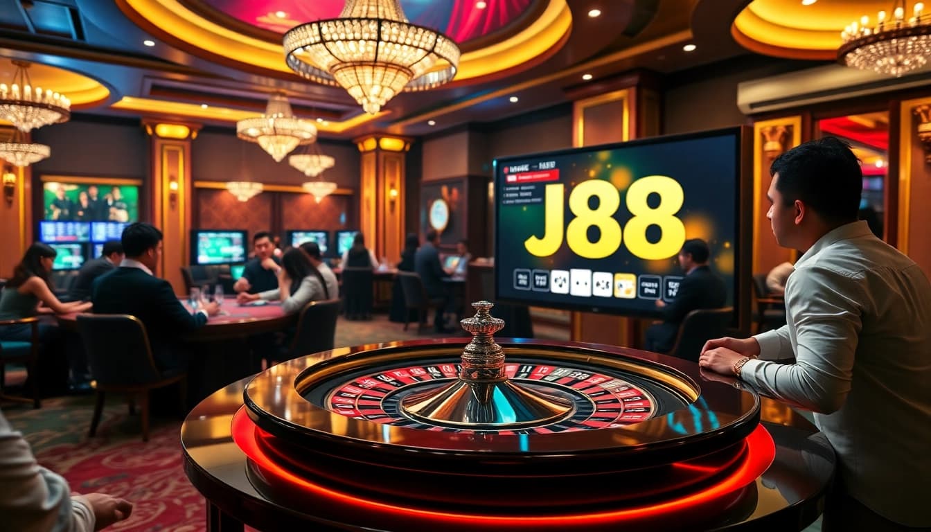 Experience the thrill of J88 casino adventures with vibrant roulette tables and engaging gameplay.