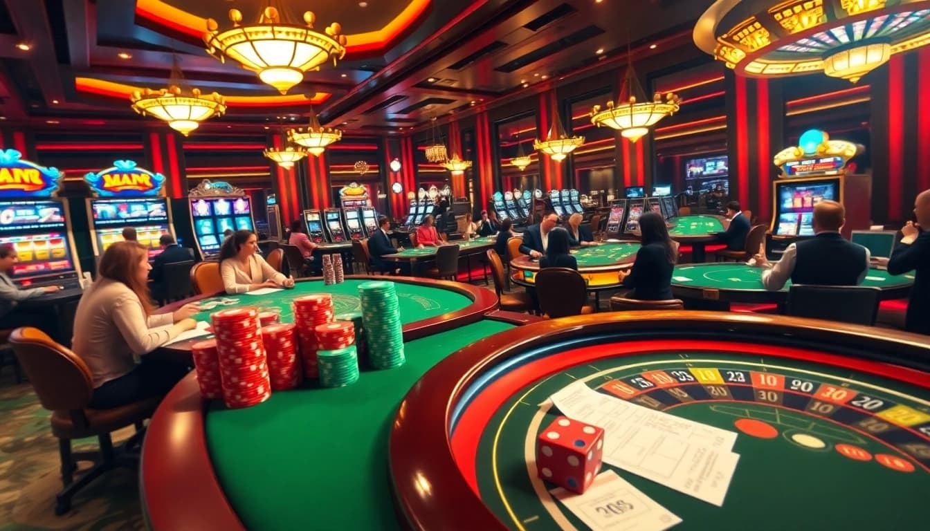 Exciting gaming action at https://bem88.com featuring poker, blackjack, and slot machines.