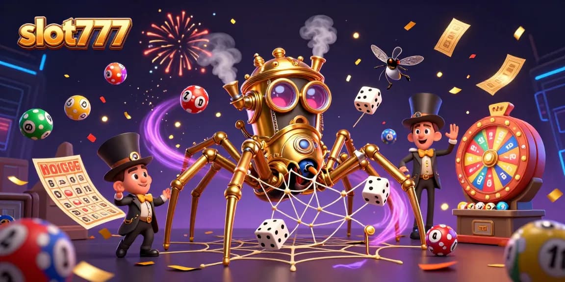 Experience luck with slot777 amidst a vibrant 3D carnival of rewards and chance.