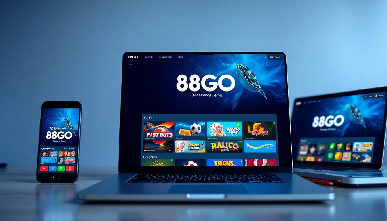 Engaging interface of trang chủ 88GO showing diverse gaming options on devices.