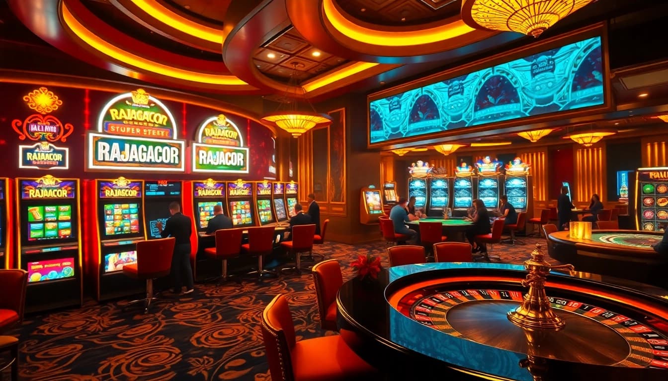 RAJAGACOR enhances the slot gaming experience with vibrant machines and luxury atmosphere.