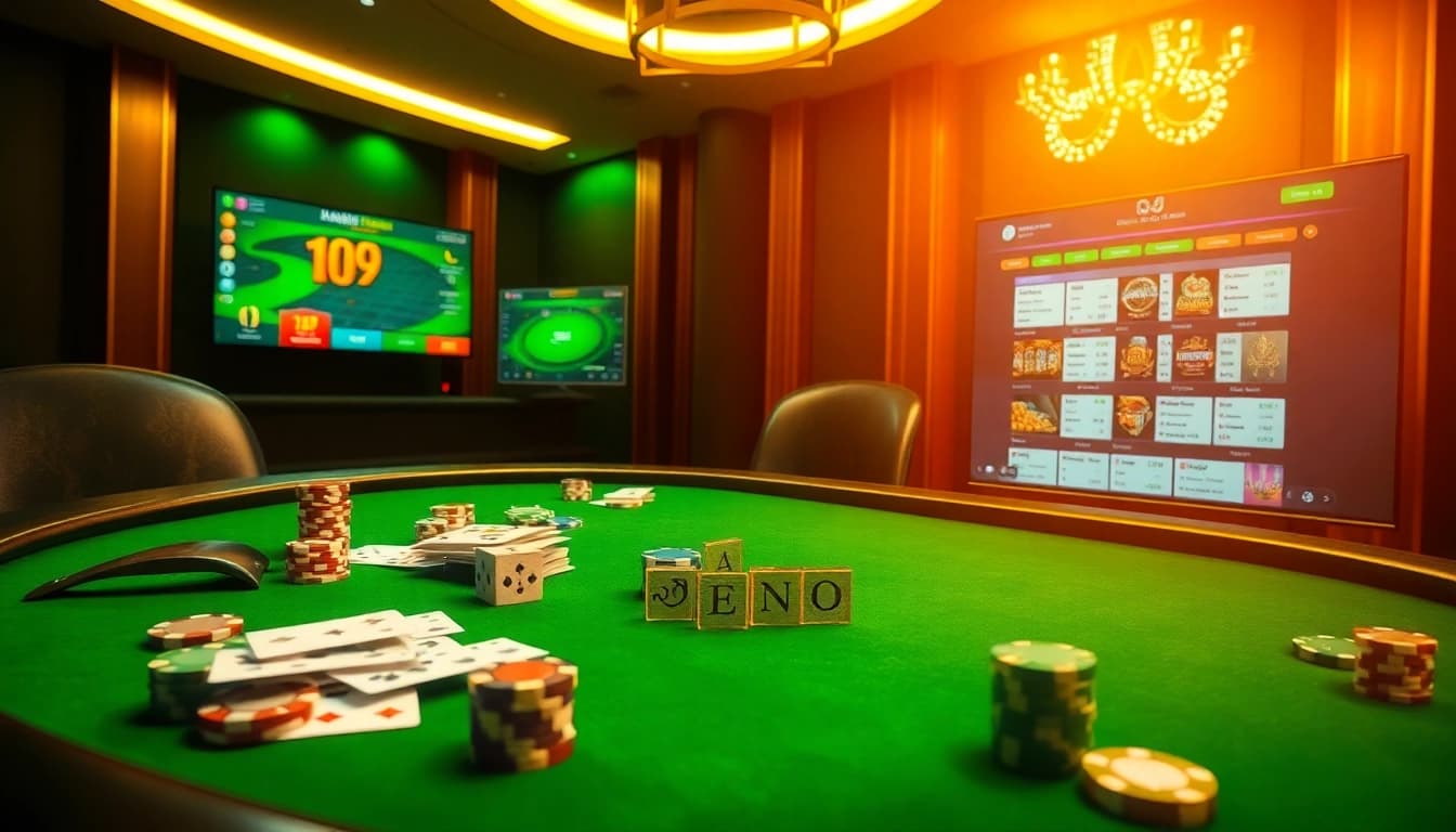 Exciting online gambling image featuring lô đề uy tín with casino elements like chips and cards.