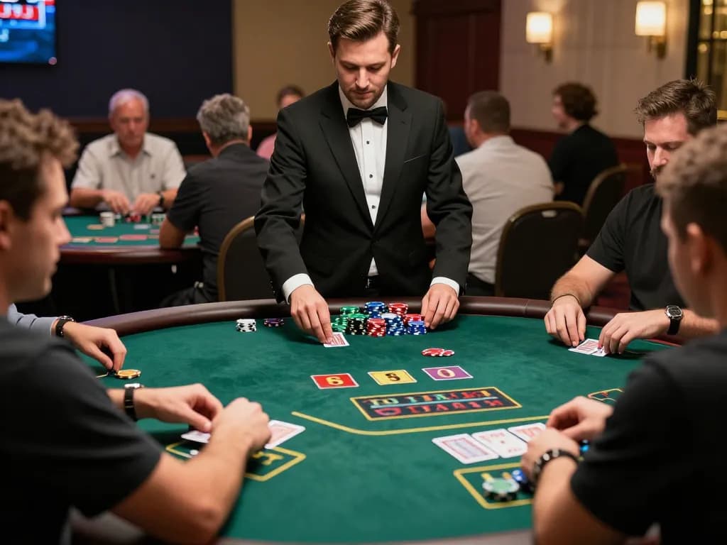 A player strategically bets at an i9bet live dealer table, showcasing the excitement of high-stakes casino gameplay.