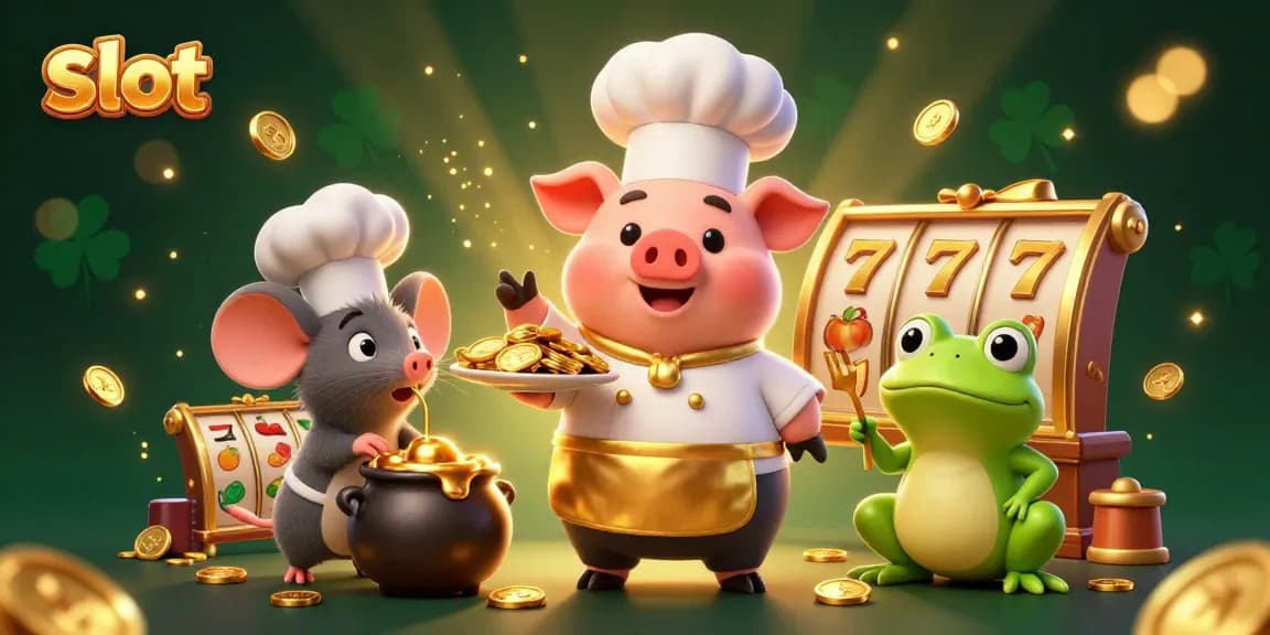 Menangkan slot dengan karakter lucu seperti babi juru masak dan koin emas berkilauan.