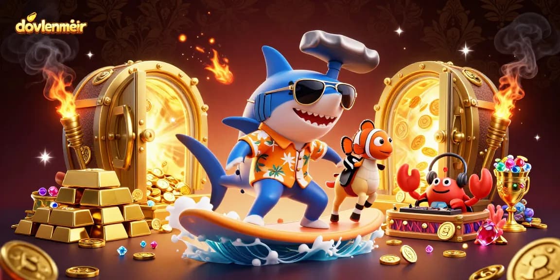 Engage with dovbenmeir's vibrant casino scene featuring animated characters and dynamic gambling elements.