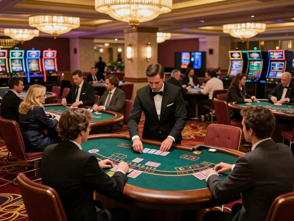 Players engaging in a thrilling blackjack game at go88 casino, showcasing strategy and excitement.