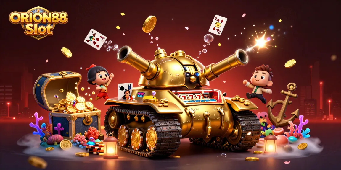 Experience thrilling actions and jackpot wins with ORION88 Slot in a captivating 3D casino scene.
