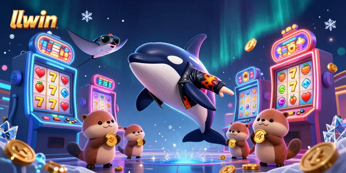 Experience thrilling gaming at llwin with playful sea creatures engaging in vibrant casino fun.
