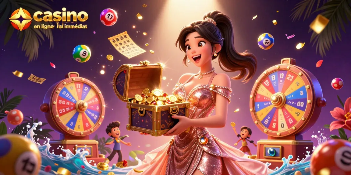 Win instantly with casino en ligne retrait immédiat, depicting a glamorous scene of excitement and treasures.