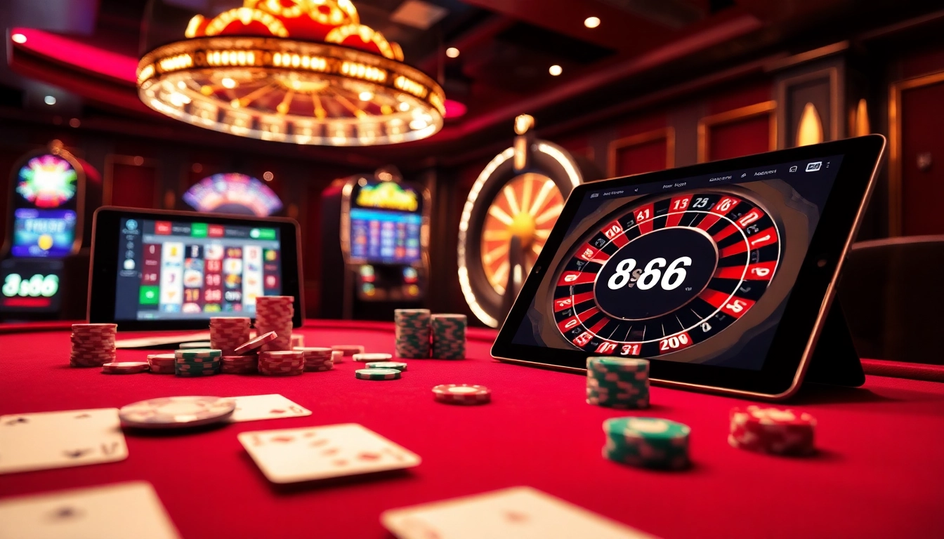 Experience the thrill of betting at 8s86.com with vibrant casino visuals, poker, and roulette.