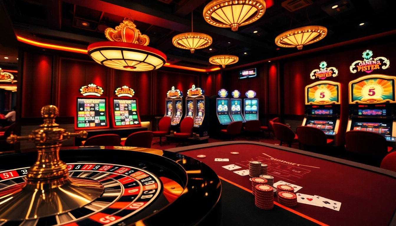 Experience the thrill of winning at Hi88 with luxurious casino visuals featuring roulette and poker.