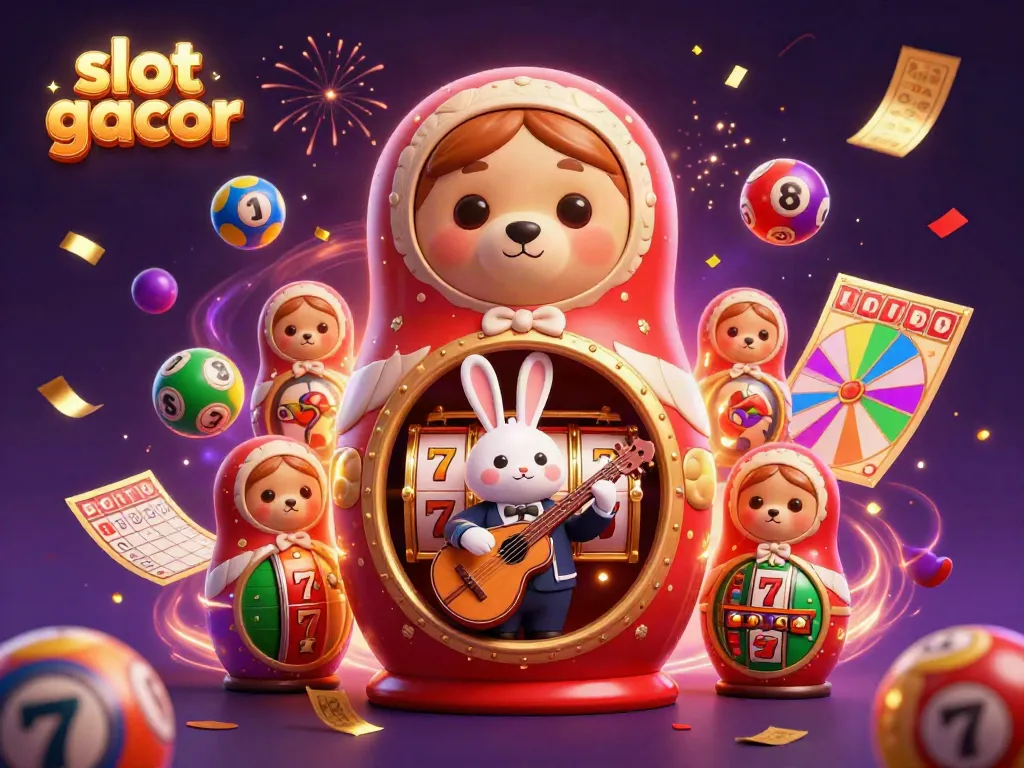 Engage with the captivating world of slot gacor, showcasing vibrant casino elements and playful characters.