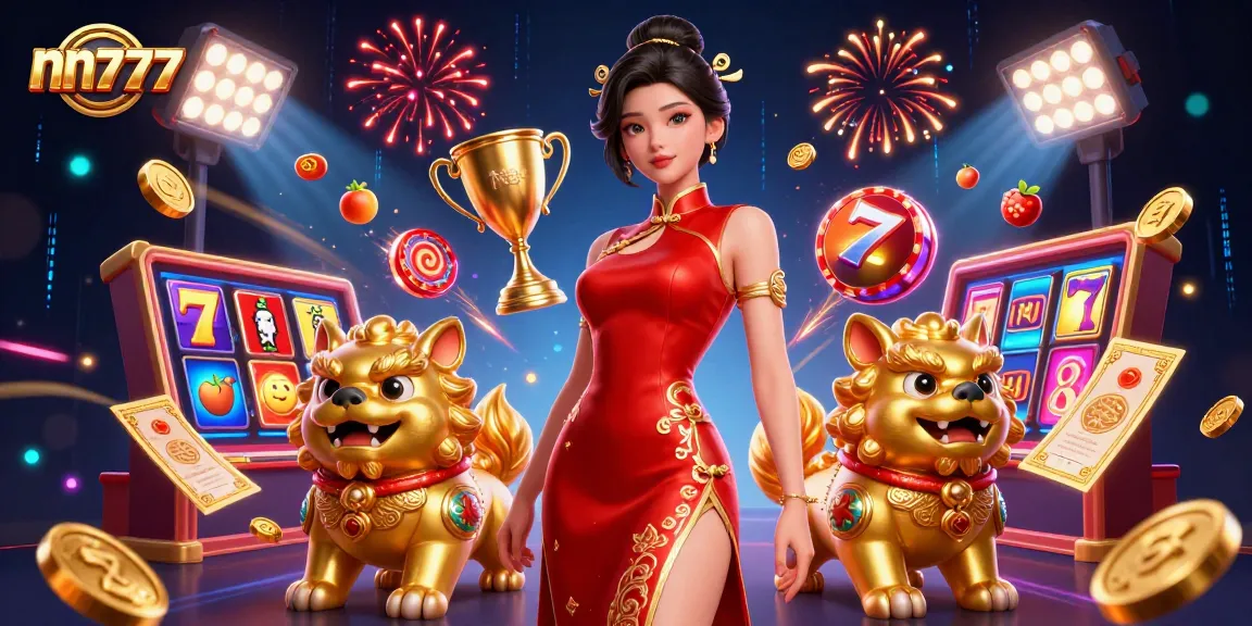 Win big at nn777 with vibrant gaming elements and captivating visuals of an enchanting casino scene.