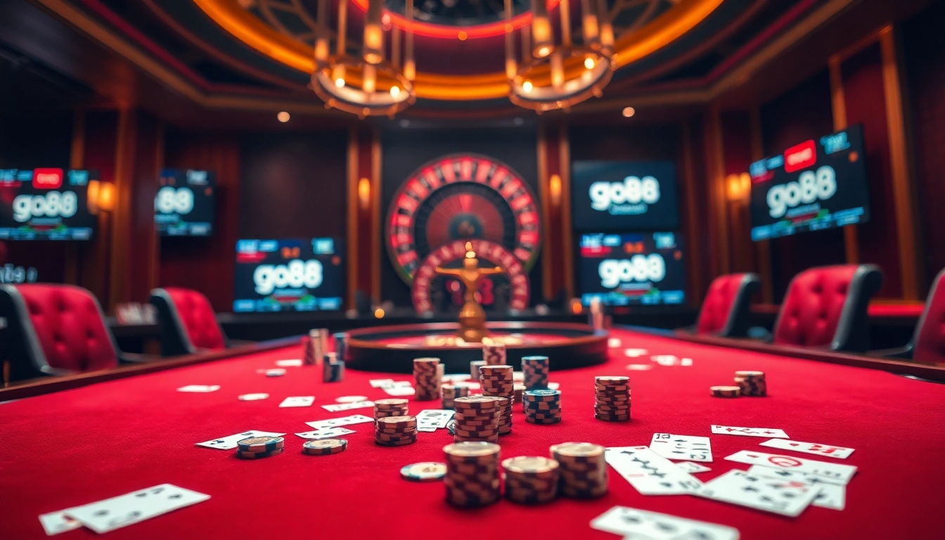 Experience the thrill of go88 at a luxurious casino table filled with excitement and high stakes.