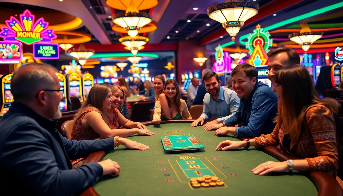 Spieler beim online casino spielen an einem Blackjack-Tisch freuen sich über ihren Gewinn.