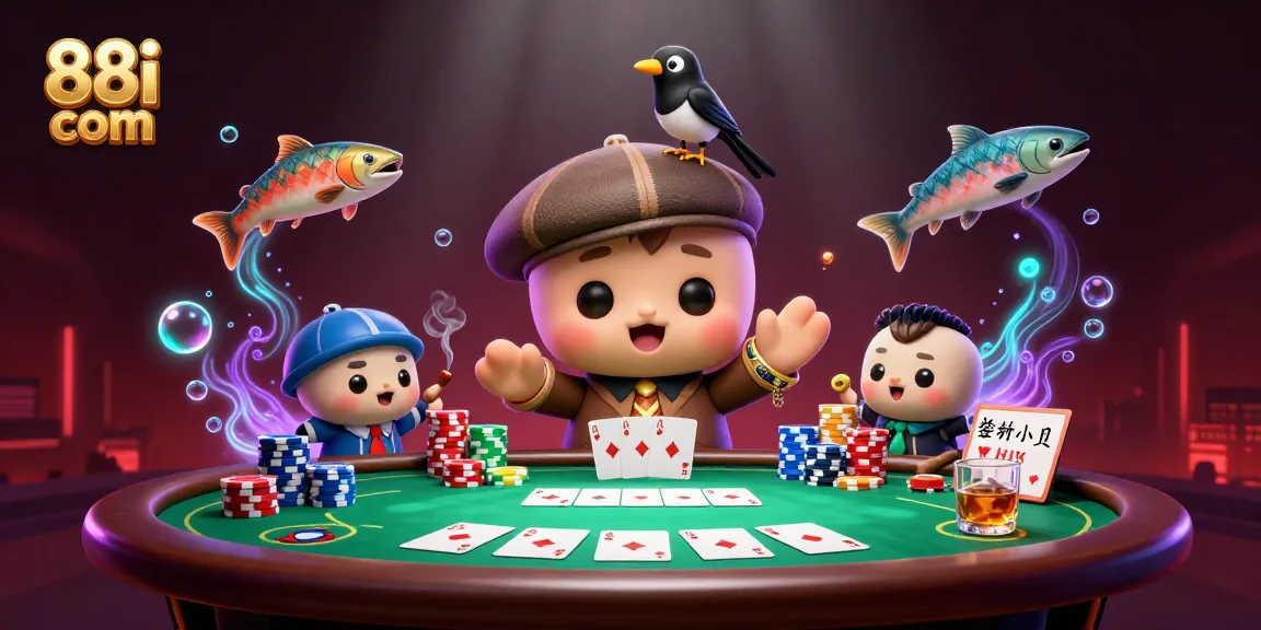 Engage with thrilling gameplay at 88i com featuring colorful casino characters and poker action.