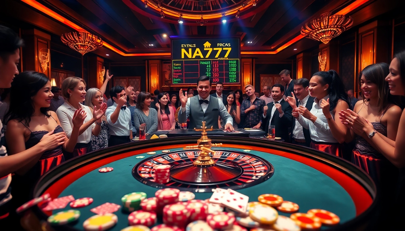 Join the thrilling action at NA777 casino with live games and vibrant ambience.
