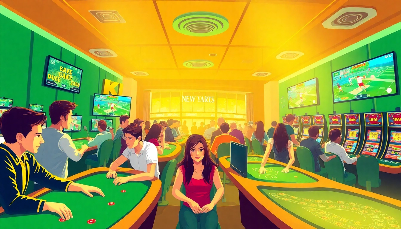 KJC online entertainment ecosystem showcasing diverse players enjoying gaming and betting activities.