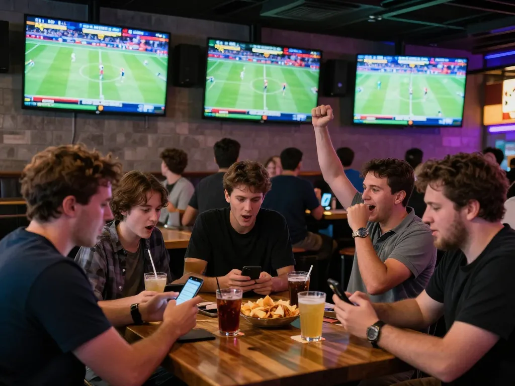 Watch excitement unfold at tg88 sports betting bar as patrons engage with live events.