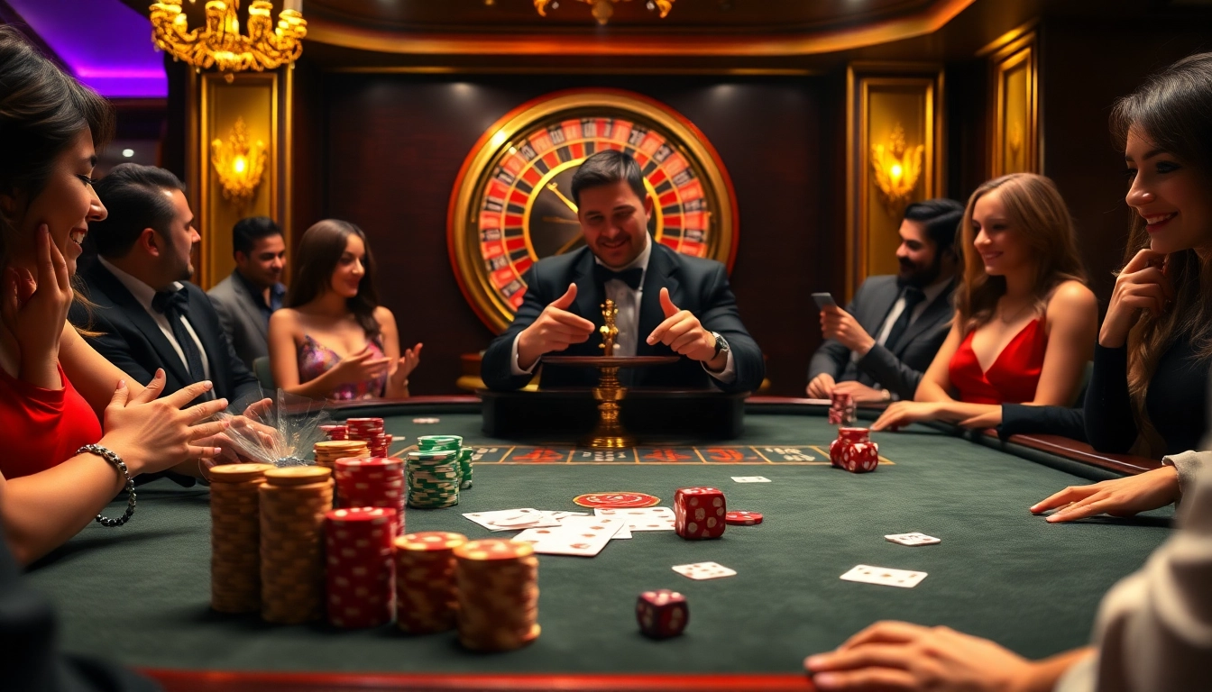 Engaging casino gamers at a high-stakes table with Vaoluoitv elements.