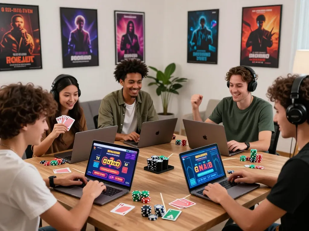 Friends enjoying an immersive gaming experience on Bj888 casino platform.