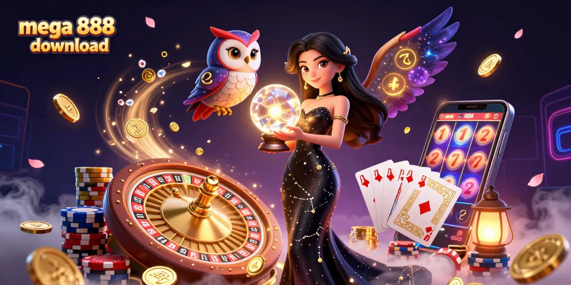 Alami permainan yang mendebarkan dengan muat turun mega 888 yang menampilkan elemen kasino yang cerah dan visual yang kaya.