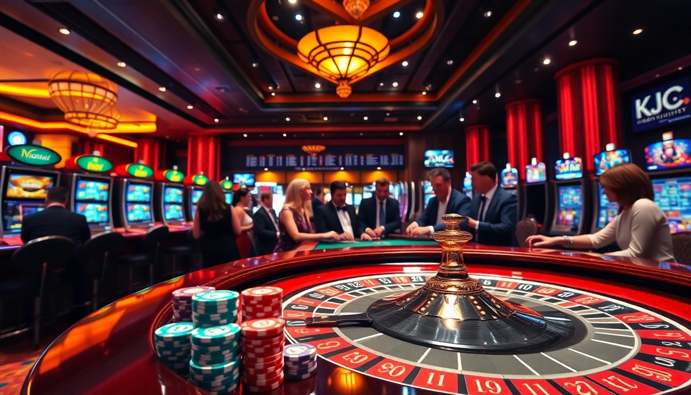 Experience luxury gaming at KJC with thrilling roulette action and vibrant casino atmosphere.