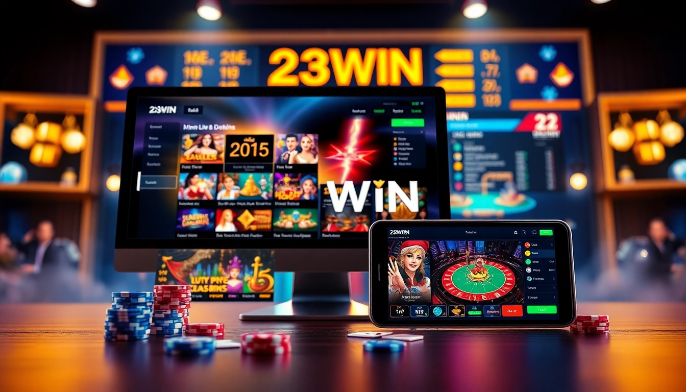 23WIN online casino interface showcasing vibrant games and user engagement.
