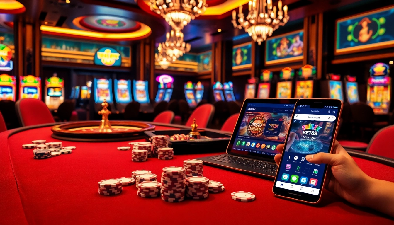 Experience the thrill of gambling at bet88.com with luxurious casino tables and engaging games.