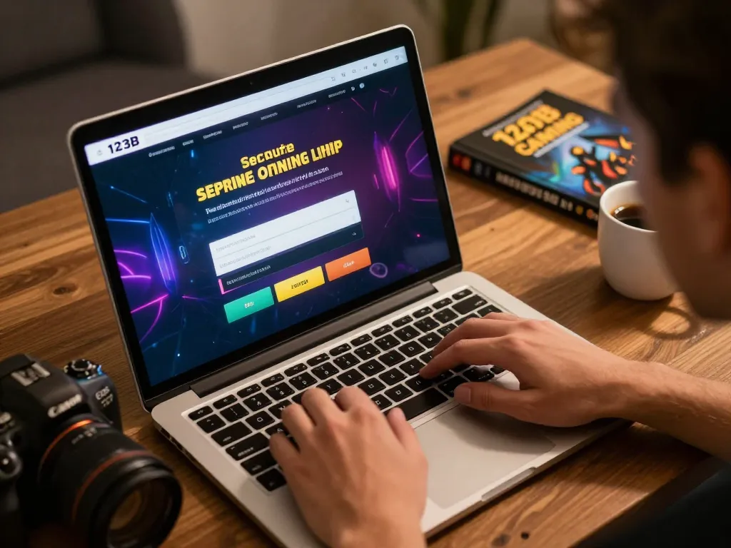 123B đăng nhập showing a secure online gambling interface with vibrant graphics and user-friendly design