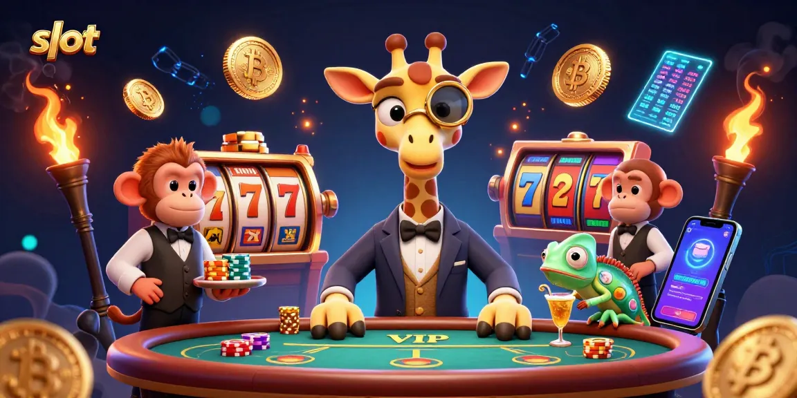 Permainan slot seru dengan jerapah pemukul kasino dan bartender bunglon menciptakan pengalaman unik.