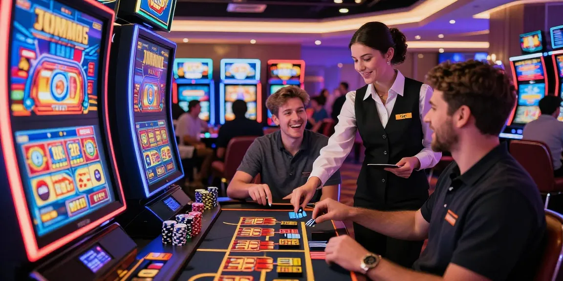 Exciting player experience at credit card casinos with vibrant game displays and bonuses.