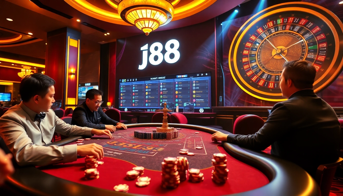Engage in an exciting game at the j88 live dealer table, filled with vibrant action and thrilling opportunities.
