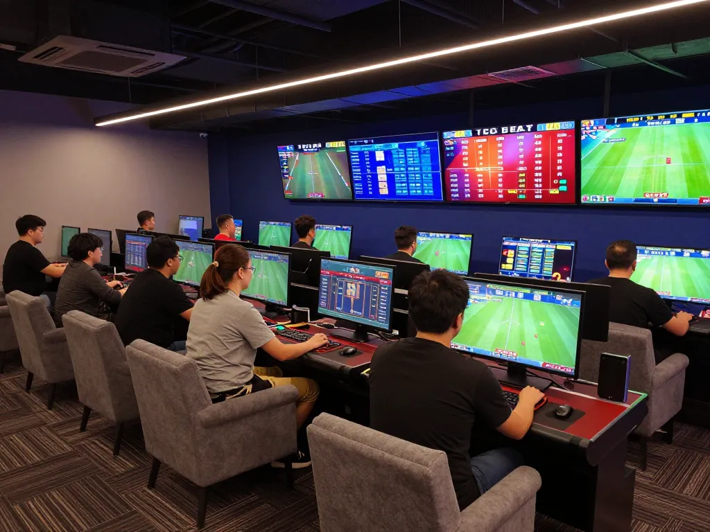 SUNWIN players engaging in live sports betting, showcasing excitement and strategy in an online casino setup.