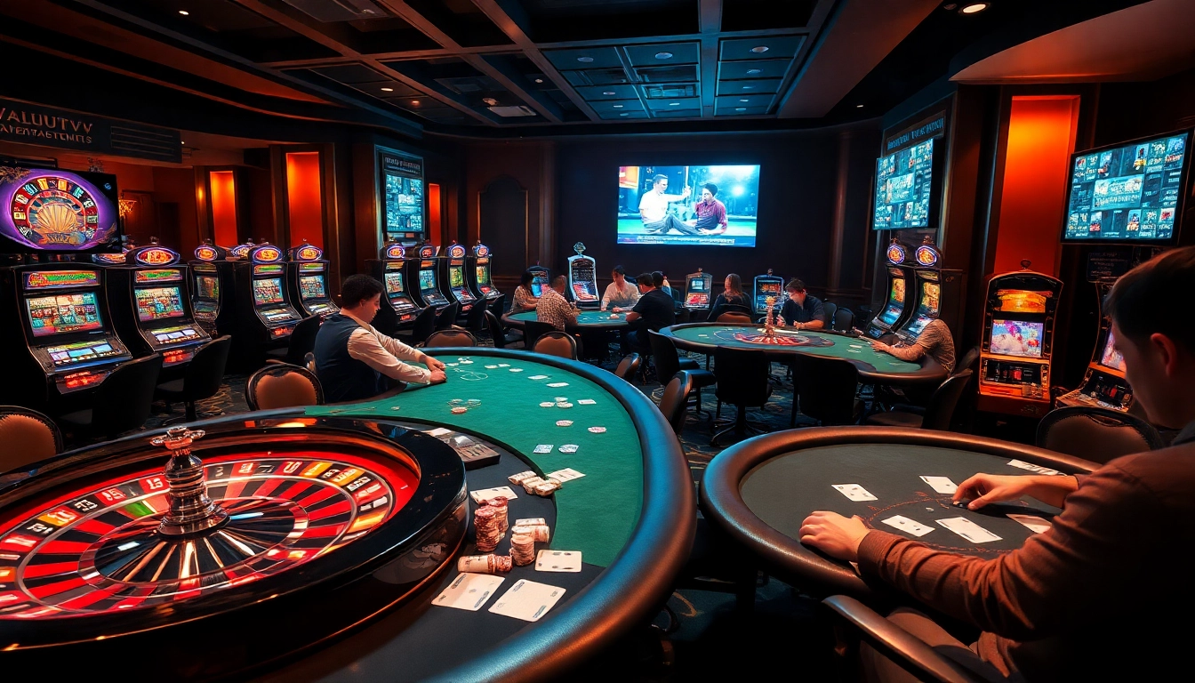 Experience the thrill of gambling at Vaoluoitv with vibrant poker tables, roulette wheels, and high-energy gameplay.