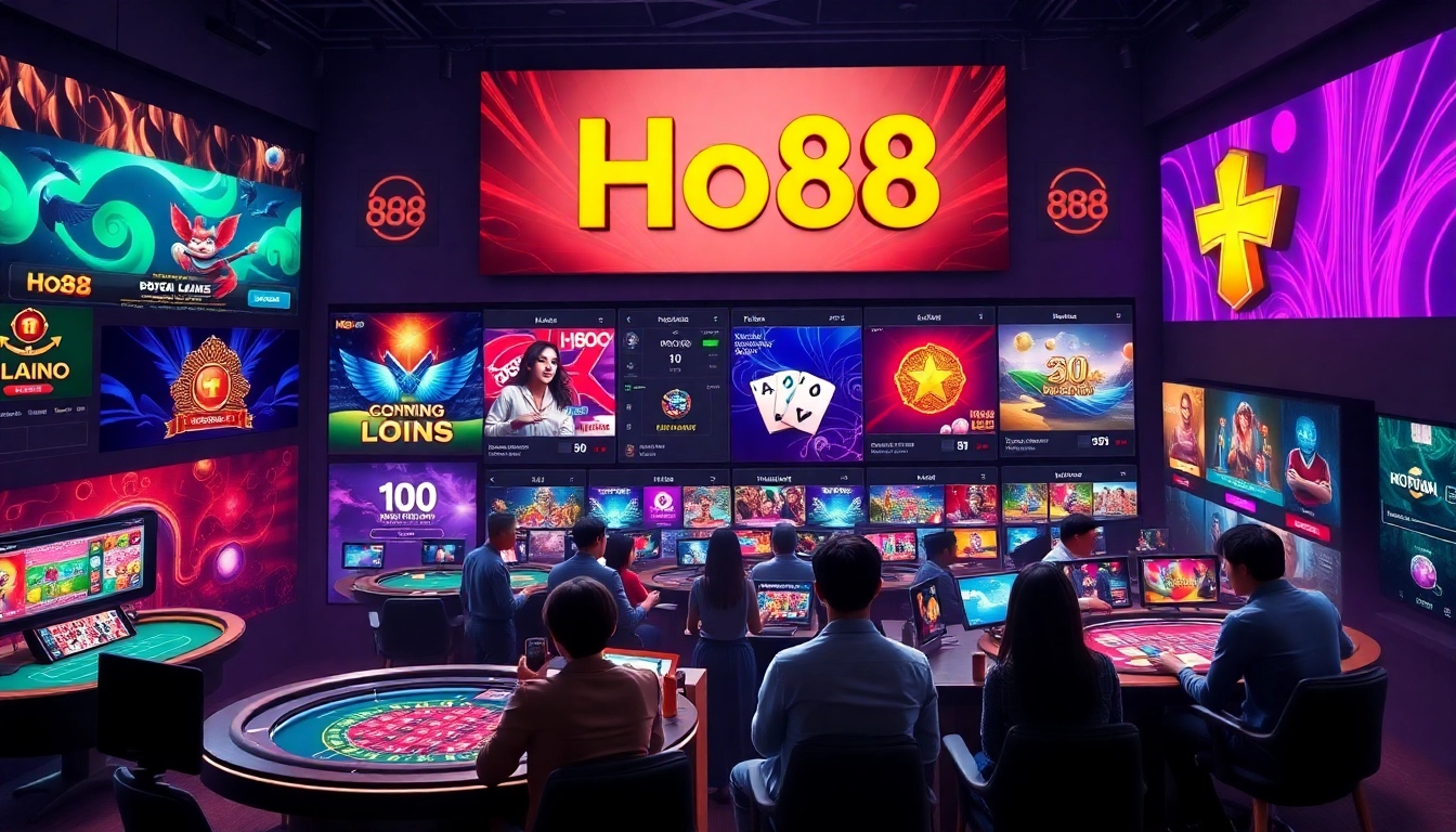 Engaging Ho88 online casino interface showcasing vibrant gaming options and community interaction.