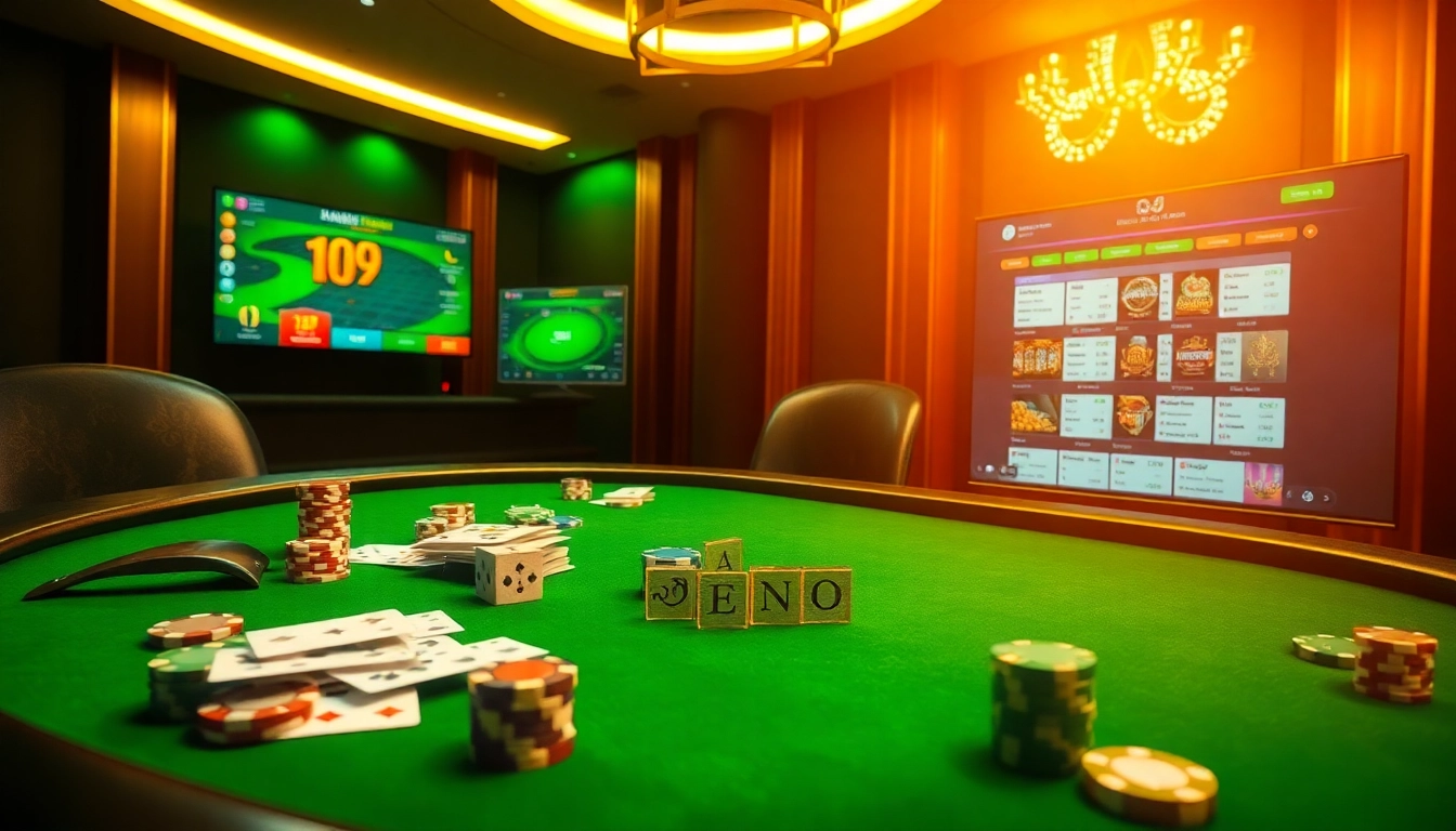 Exciting online gambling image featuring lô đề uy tín with casino elements like chips and cards.