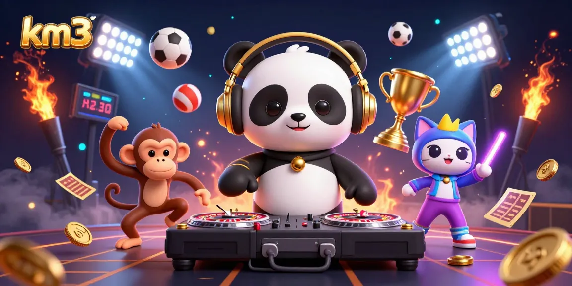 Join the exciting gaming world with km3: DJ panda, breakdancing monkey, and rave kitten spice up the casino scene.