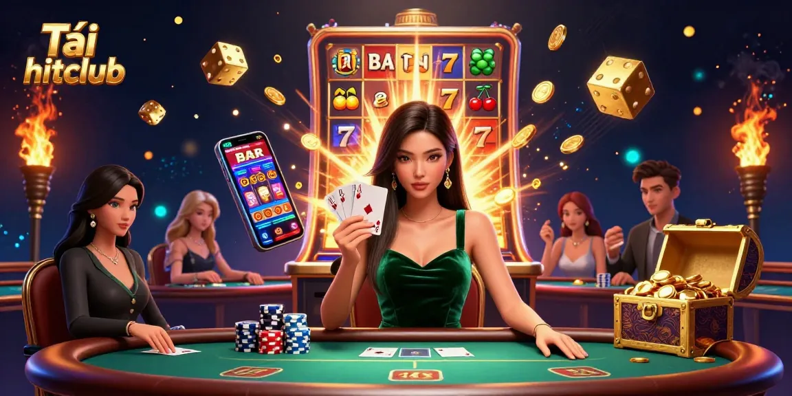 Tải hitclub and enjoy diverse online games at the luxury casino, showcasing a stunning poker scene.