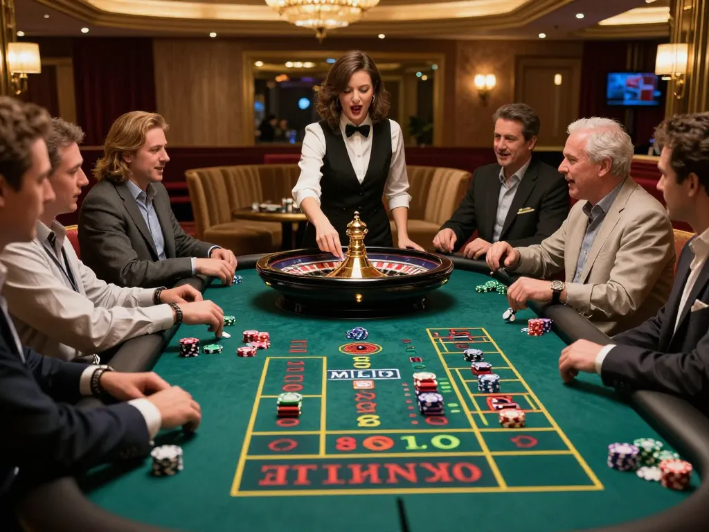 Players engaging in a thrilling roulette game at 88aa casino, showcasing excitement and strategy.
