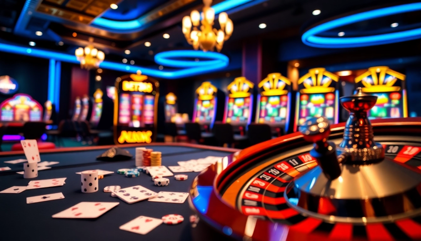Experience the thrill of betting at BET88's luxurious casino with vibrant slot machines and dynamic gameplay.