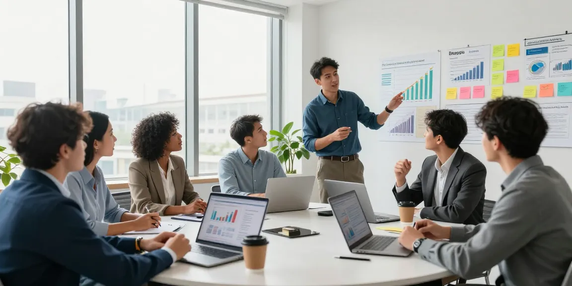 Diverse entrepreneurs collaborating in a modern office, exploring bizop opportunities