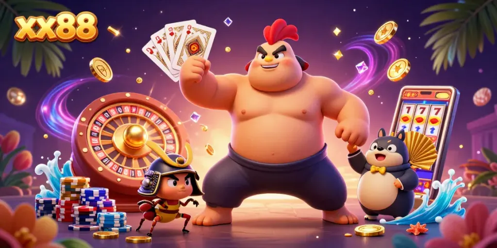 Experience the thrill of xx88 with vibrant characters and dynamic casino elements!