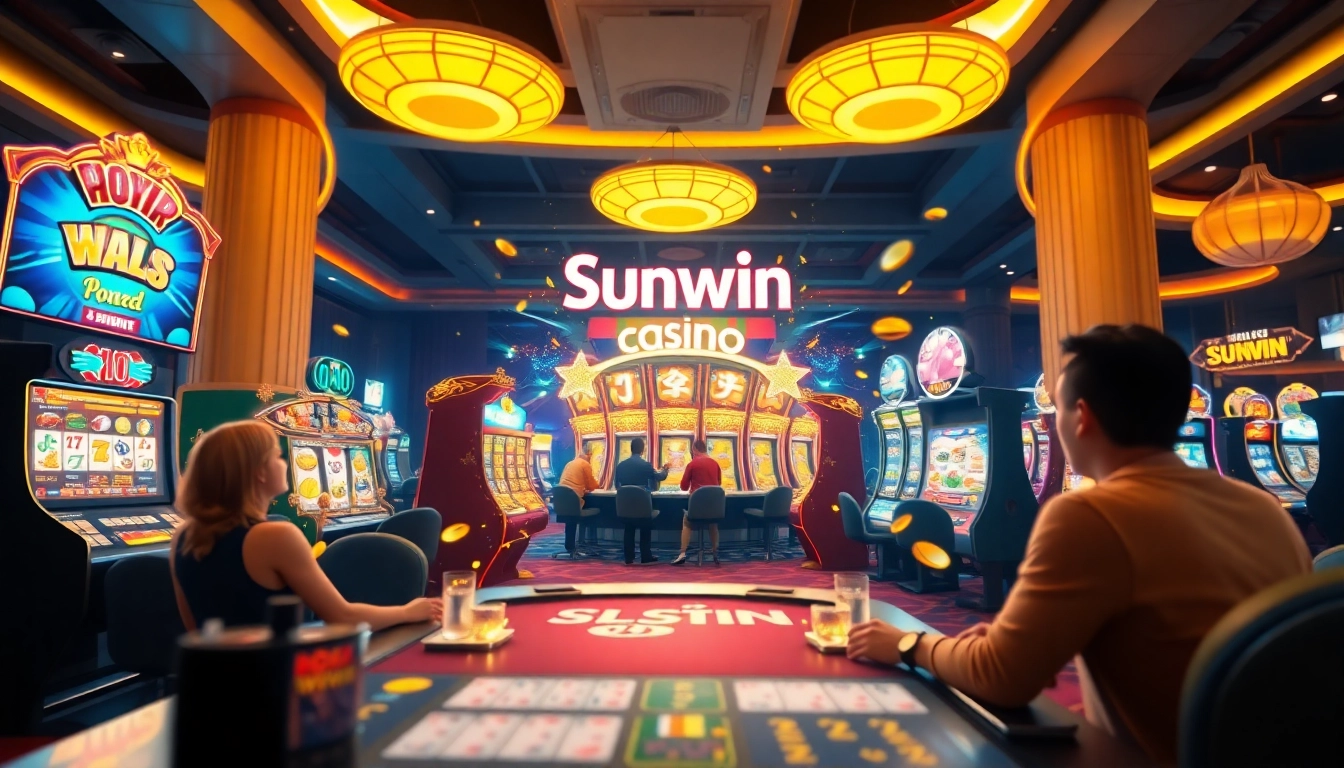 Engaging online gaming experience at Sunwin showcasing diverse games and vibrant atmosphere.
